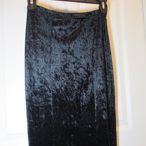 Rare Vintage Lip Service Crushed Velvet Mermaid Fishtail Morticia Skirt Black Sm - Picture 3 of 12